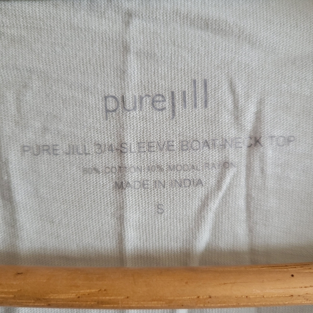 J.Jill Pure Jill 3/4 Long Sleeve Shirt Light Green Blue Small S - Picture 2 of 7